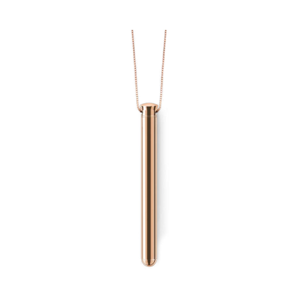 Le Wand Necklace Vibe Rechargeable Discreet Jewelry Vibrator Rose Gold