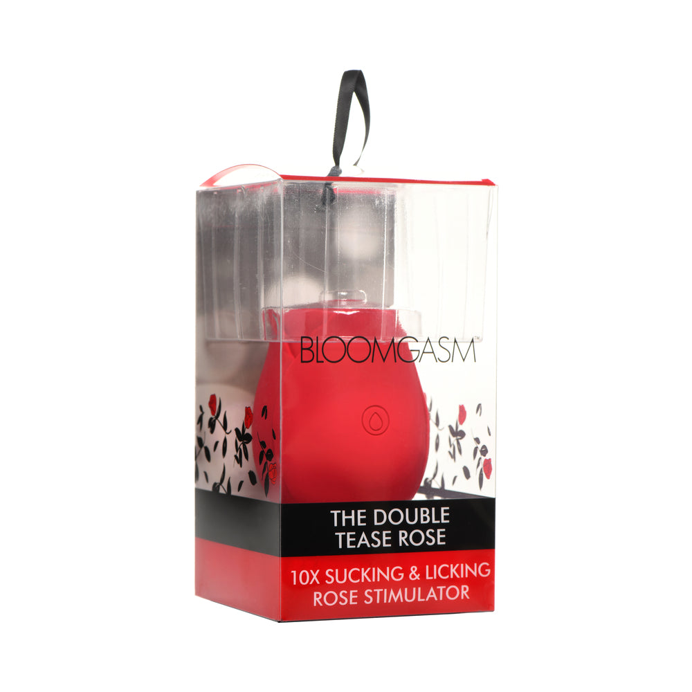 Bloomgasm The Double Tease Rose 10X Sucking & Licking Rose Stimulator